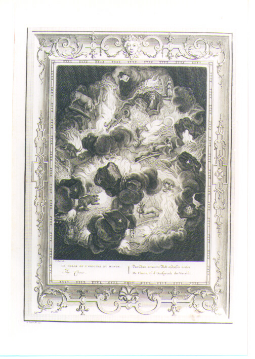 ALLEGORIA DEL CAOS (stampa) di Picart Bernard, Van Diepenbeeck Abraham (sec. XVIII)