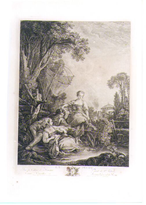 SCENA DI PESCA (stampa) di Boucher Francois, Beauvarlet Jacques Firmin (seconda metà sec. XVIII)