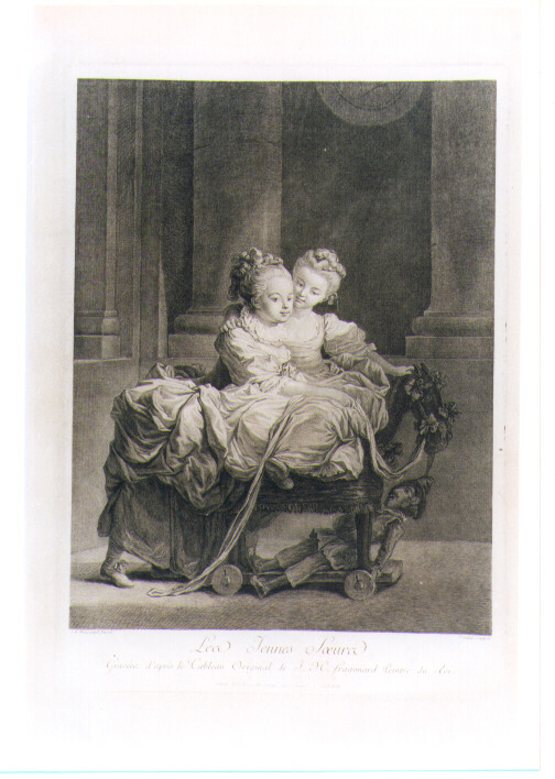 FANCIULLE CHE GIOCANO (stampa) di Fragonard Jean Honoré, Vidal Géraud (seconda metà sec. XVIII)