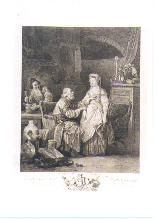 SCENA GALANTE (stampa) di Le Prince Jean Baptiste, Helman Isidore Stanislas Henri (sec. XVIII)