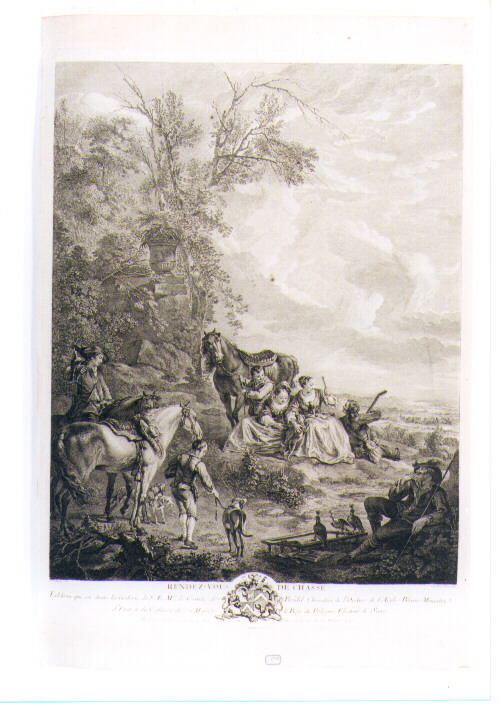SCENA GALANTE (stampa) di Van Falens Carel, Le Bas Jacques Philippe (sec. XVIII)