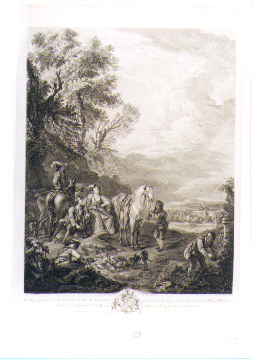 SCENA GALANTE (stampa) di Van Falens Carel, Le Bas Jacques Philippe (sec. XVIII)