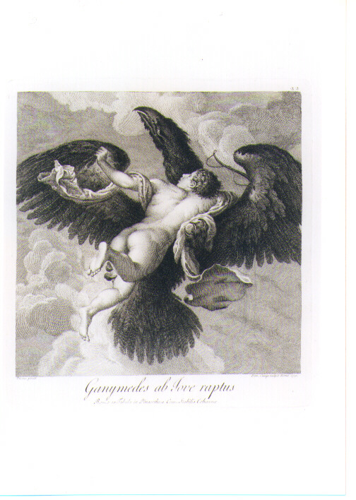 RATTO DI GANIMEDE (stampa) di Vecellio Tiziano, Cunego Domenico (sec. XVIII)