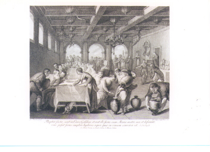 NOZZE DI CANA (stampa) di Robusti Jacopo detto Tintoretto, Volpato Giovanni (sec. XVIII)
