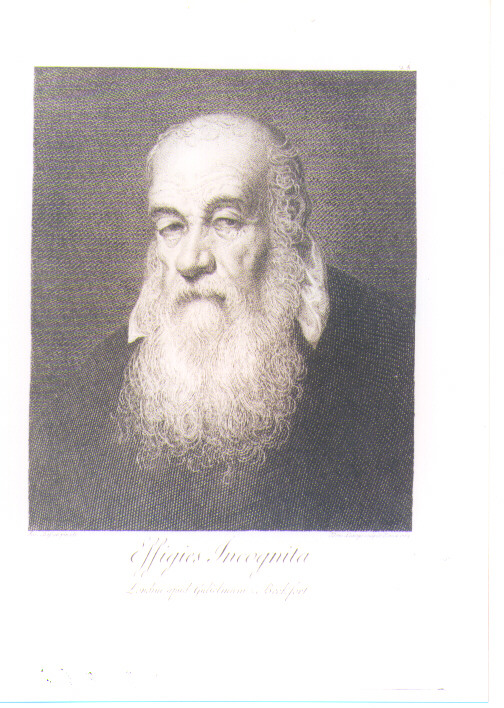 ritratto d'uomo (stampa) di Da Ponte Francesco detto Jacopo Bassano, Cunego Domenico (sec. XVIII)