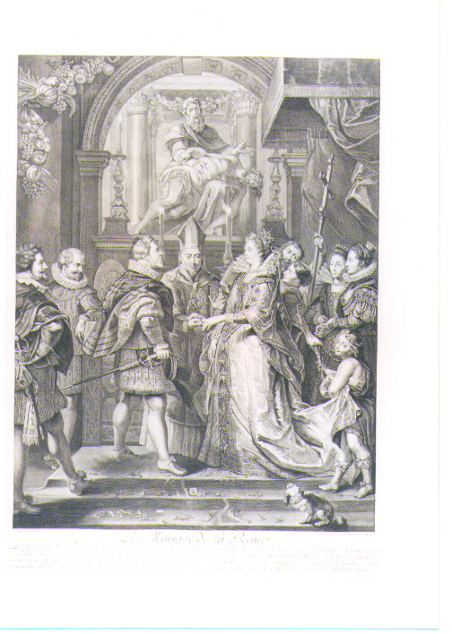 MATRIMONIO DI MARIA DEI MEDICI (stampa) di Rubens Pieter Paul, Trouvain Antoine, Nattier Jean Marc (sec. XVIII)