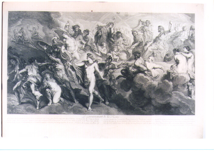 ALLEGORIA DEL GOVERNO DI MARIA DEI MEDICI (stampa) di Rubens Pieter Paul, Nattier Jean Marc (sec. XVIII)
