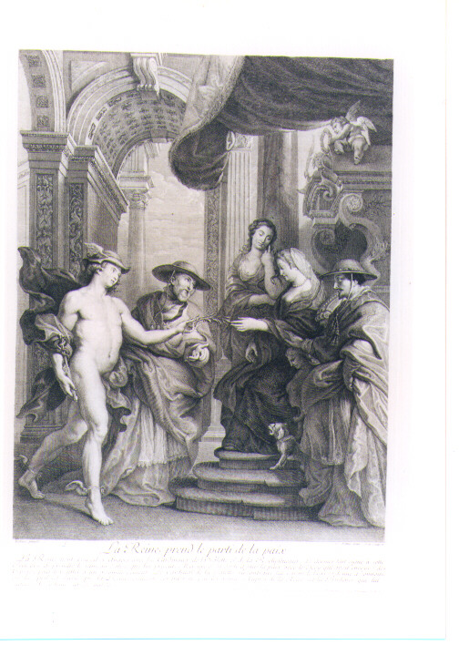 MARIA DEI MEDICI FAVORISCE LA PACE (stampa) di Rubens Pieter Paul, Loir Alexis, Nattier Jean Marc (sec. XVIII)