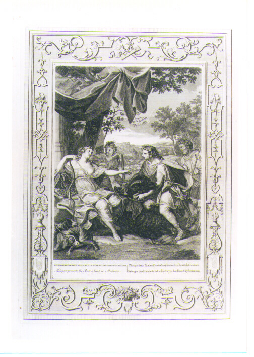 ATALANTA E MELEAGRO (stampa) di Picart Bernard (CERCHIA) (sec. XVIII)