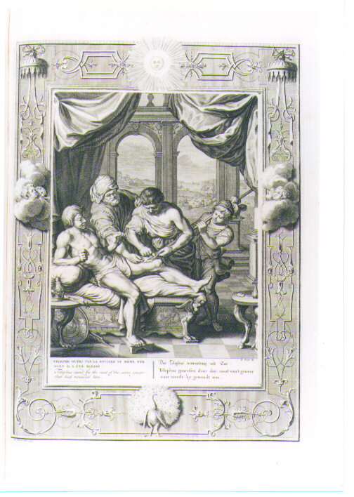 GUARIGIONE DI TELEFO (stampa) di Picart Bernard (CERCHIA) (sec. XVIII)