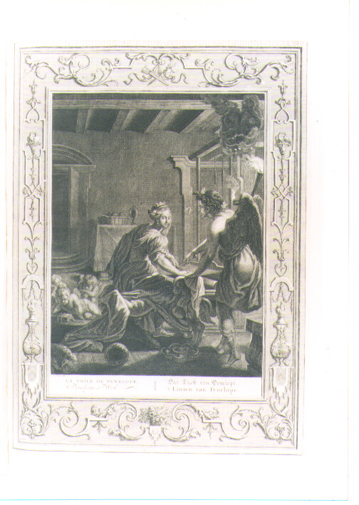 PENELOPE AL TELAIO (stampa) di Picart Bernard (CERCHIA) (sec. XVIII)