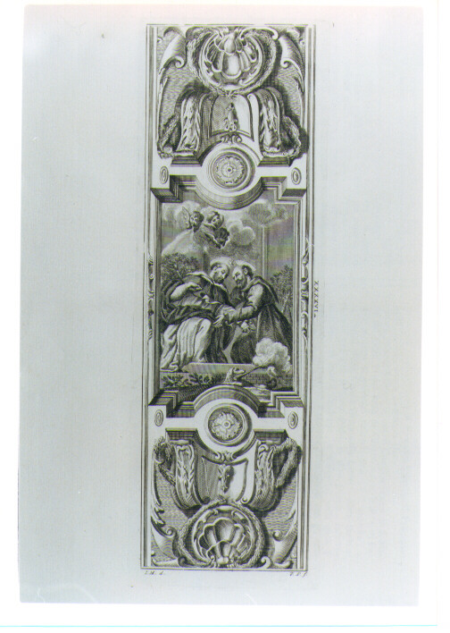 SOFFITTO CON SAN DOMENICO E SAN FRANCESCO (stampa) di Franceschini Vincenzo, Menabuoi Giuseppe (prima metà sec. XVIII)