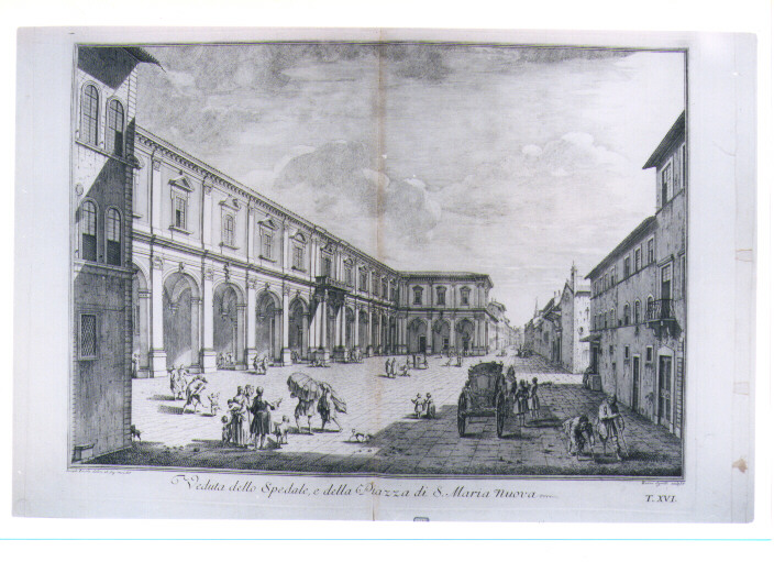 VEDUTA DI PIAZZA SANTA MARIA NOVELLA (stampa) di Sgrilli Bernardo Sansone, Zocchi Giuseppe (sec. XVIII)