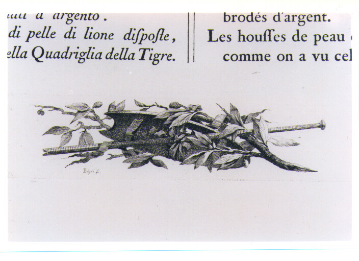 PANOPLIA D'ARMI (stampa) di Petitot Ennemond Alexandre, Bossi Benigno (sec. XVIII)