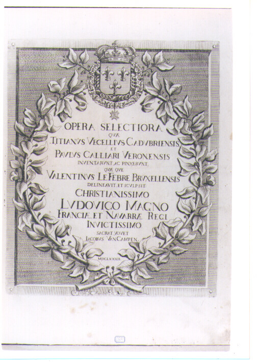 STEMMA DELLA CASA REALE DI FRANCIA (stampa) di Lefèvre Valentin (sec. XVII)