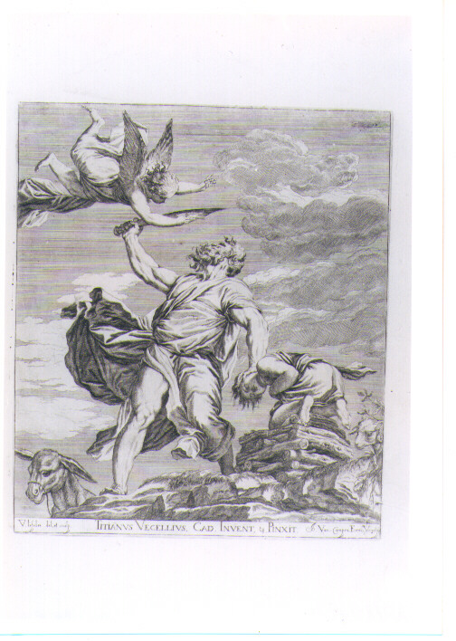 SACRIFICIO DI ISACCO (stampa) di Vecellio Tiziano, Lefèvre Valentin (sec. XVII)