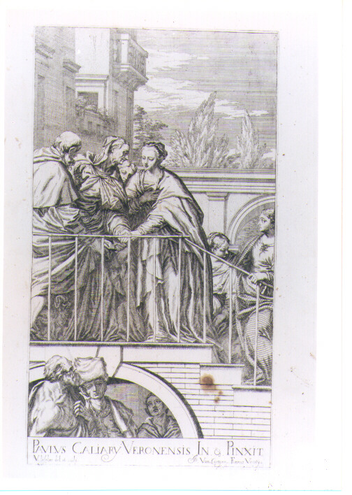VISITAZIONE (stampa) di Caliari Paolo detto Paolo Veronese, Lefèvre Valentin (sec. XVII)