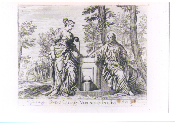 CRISTO E LA SAMARITANA (stampa) di Caliari Paolo detto Paolo Veronese, Lefèvre Valentin (sec. XVII)
