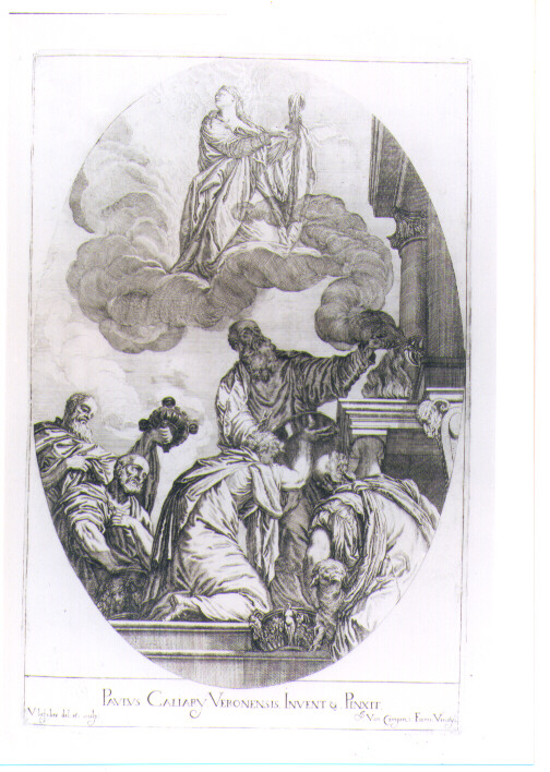 SCENA DI SACRIFICIO (stampa) di Caliari Paolo detto Paolo Veronese, Lefèvre Valentin (sec. XVII)