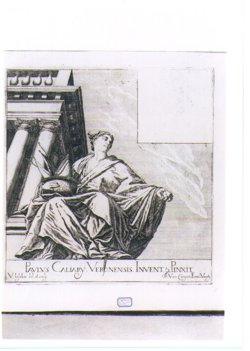 FIGURA ALLEGORICA FEMMINILE (stampa) di Caliari Paolo detto Paolo Veronese, Lefèvre Valentin (sec. XVII)