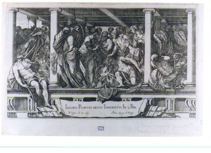 CRISTO GUARISCE I MALATI (stampa) di Robusti Jacopo detto Tintoretto, Lefèvre Valentin (sec. XVII)