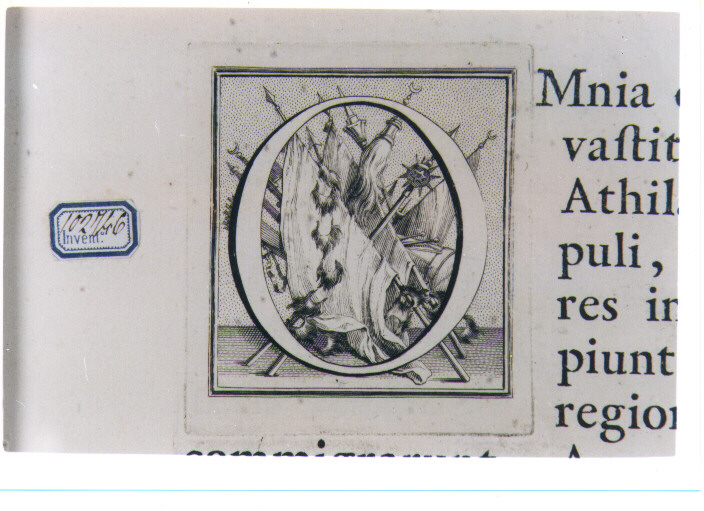 CAPOLETTERA O CON PANOPLIA D'ARMI (stampa) di Van Audenaerde Robert (sec. XVIII)