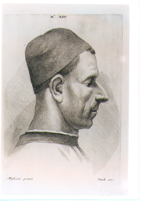 ritratto d'uomo (stampa) di Patch Thomas, Guidi Tommaso detto Masaccio (sec. XVIII)