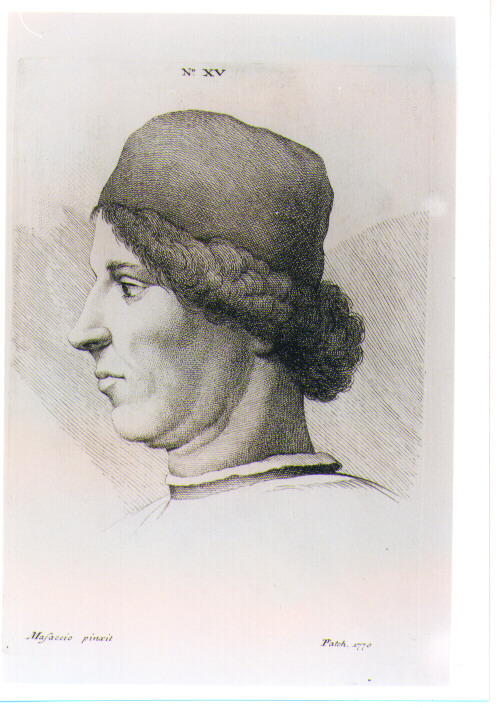 ritratto d'uomo (stampa) di Guidi Tommaso detto Masaccio, Patch Thomas (sec. XVIII)