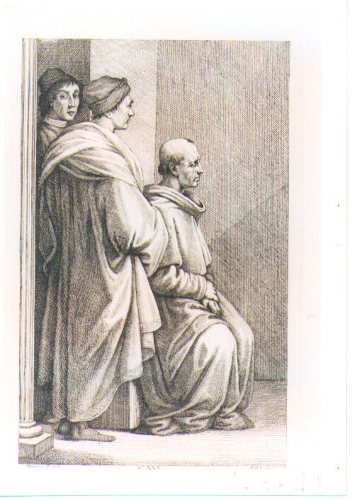 TRE FIGURE MASCHILI (stampa) di Guidi Tommaso detto Masaccio, Patch Thomas (sec. XVIII)