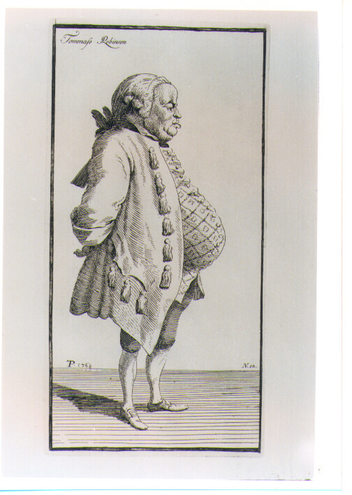 CARICATURA DI TOMMASO ROBINSON (stampa) di Patch Thomas (sec. XVIII)