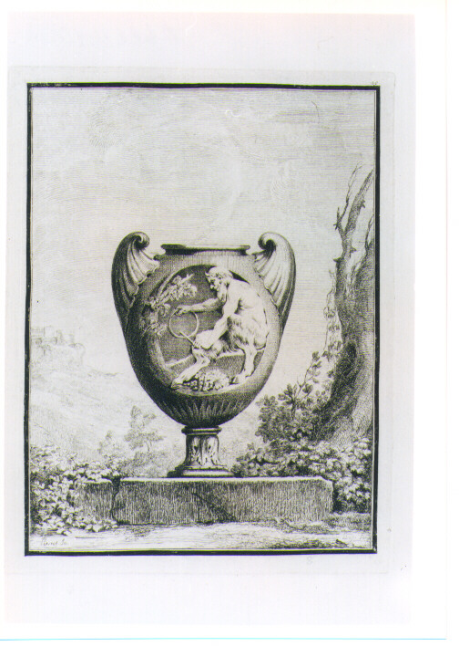 VASO CON SATIRO (stampa) di Petitot Ennemond Alexandre, Bossi Benigno (sec. XVIII)