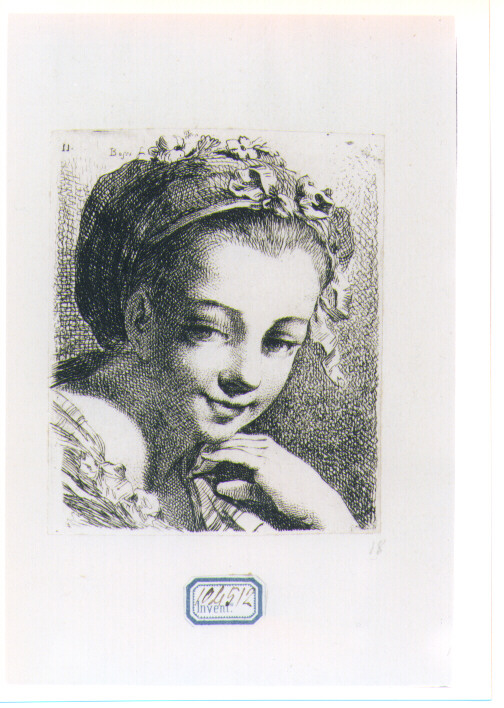 TESTA FEMMINILE (stampa) di Bossi Benigno (sec. XVIII)