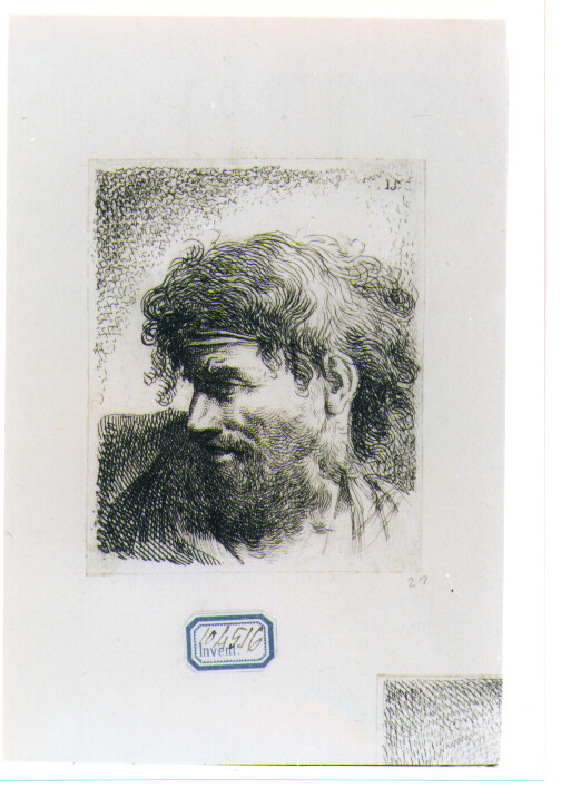 TESTA MASCHILE (stampa) di Bossi Benigno (CERCHIA) (sec. XVIII)