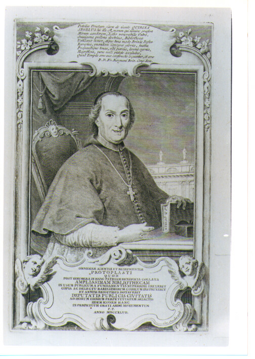 RITRATTO DEL CARDINALE ANGELO MARIA QUERINI (stampa) di Orsolini Carlo (sec. XVIII)