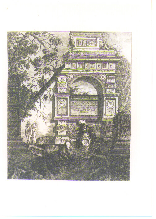 PAESAGGIO CON ROVINE (stampa) di Le Geay J. L (sec. XVIII)