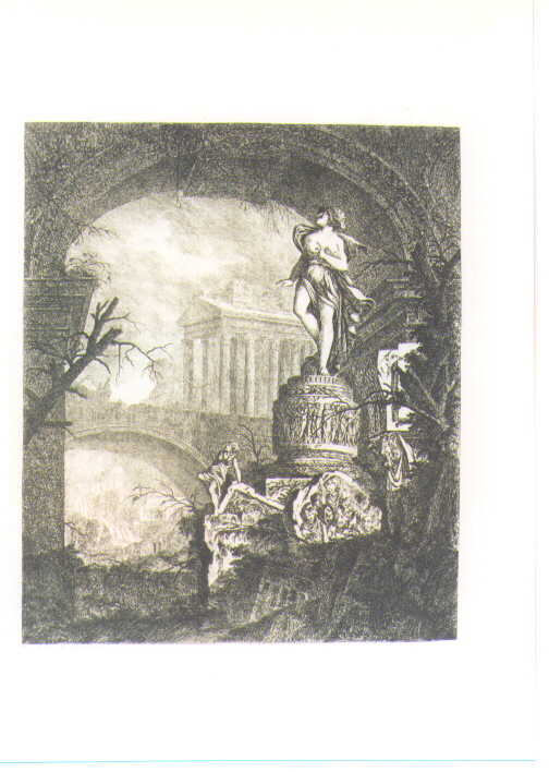 PAESAGGIO CON ROVINE (stampa) di Le Geay J. L (sec. XVIII)