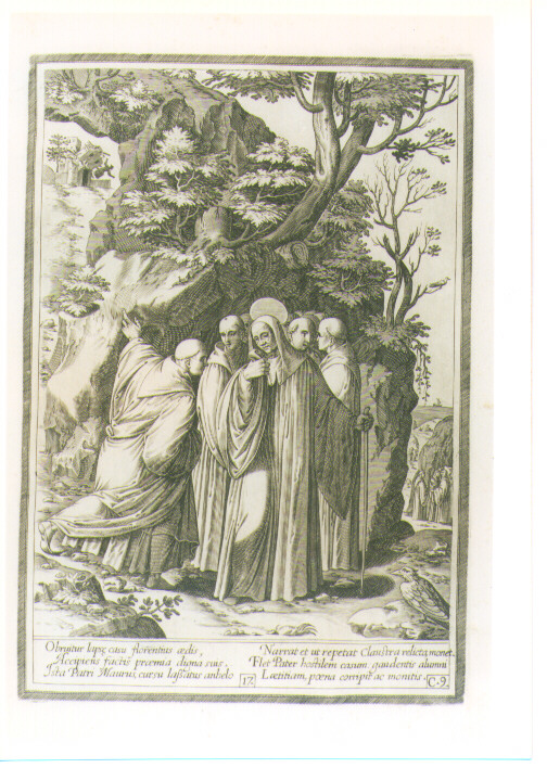 SCENE DELLA VITA DI SAN BENEDETTO (stampa) di Passeri Bernardino (CERCHIA), Caprioli Aliprando (CERCHIA) (sec. XVI)