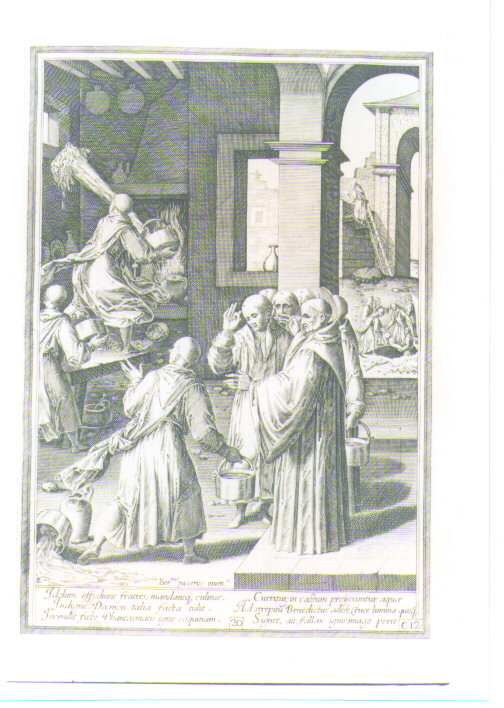 SCENE DELLA VITA DI SAN BENEDETTO (stampa) di Passeri Bernardino, Caprioli Aliprando (sec. XVI)