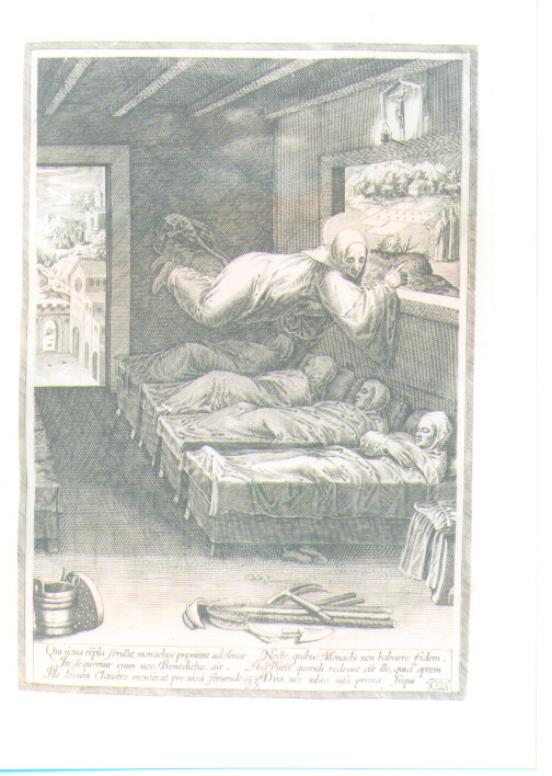 SCENE DELLA VITA DI SAN BENEDETTO (stampa) di Passeri Bernardino (CERCHIA), Caprioli Aliprando (CERCHIA) (sec. XVI)