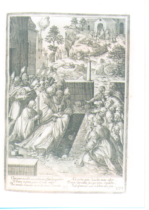 SEPOLTURA DI SAN BENEDETTO (stampa) di Passeri Bernardino (CERCHIA), Caprioli Aliprando (CERCHIA) (sec. XVI)