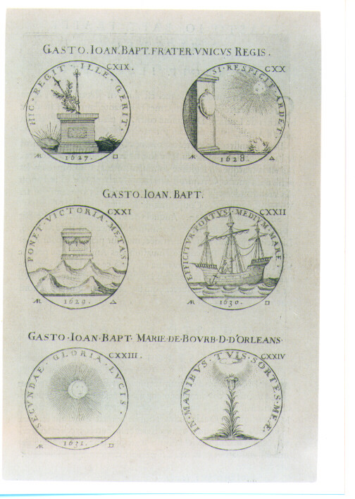 SEI MEDAGLIE DI PRINCIPI E PRINCIPESSE FRANCESI (stampa) di De Bie Jacques detto Jacobus Biesius (sec. XVII)