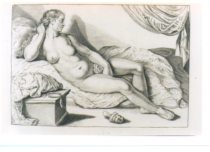 FIGURA FEMMINILE NUDA DISTESA (stampa) di De Lairesse Gèrard (CERCHIA) (sec. XVIII)