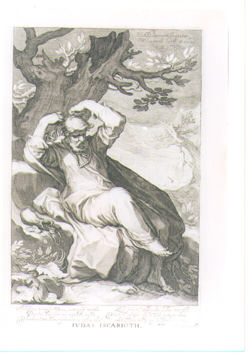 MORTE DI GIUDA (stampa) di Bloemaert Abraham, Swanenburgh Willem II (sec. XVIII)