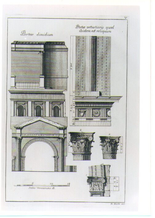 ELEMENTI ARCHITETTONICI (stampa) di Zucchi Francesco (sec. XVIII)