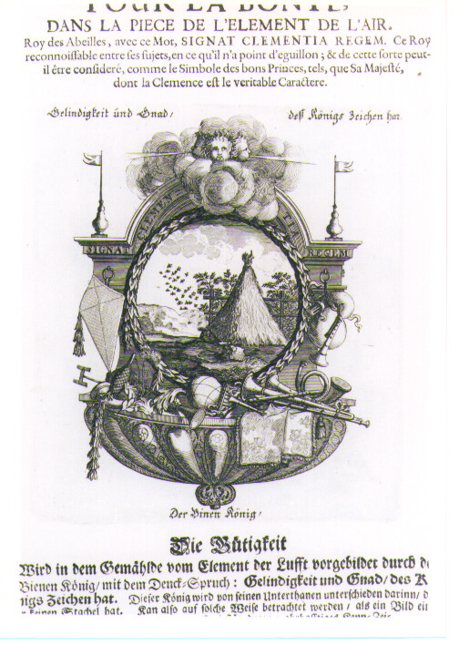 IMPRESA CON ALLEGORIA DELLA BONTA' (stampa) di Kraus Johann Ulrich (sec. XVIII)