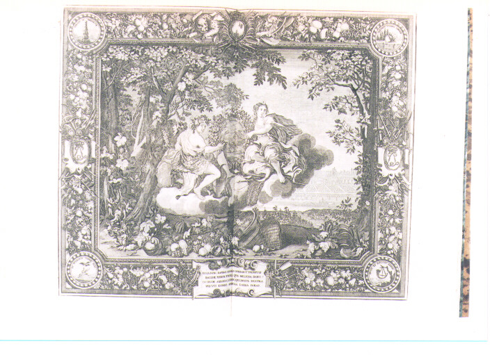 ALLEGORIA DELLE QUATTRO STAGIONI: AUTUNNO (stampa) di Kraus Johann Ulrich (sec. XVIII)