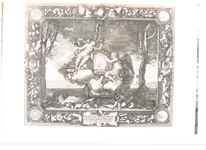 ALLEGORIA DELLE QUATTRO STAGIONI: INVERNO (stampa) di Kraus Johann Ulrich (sec. XVIII)