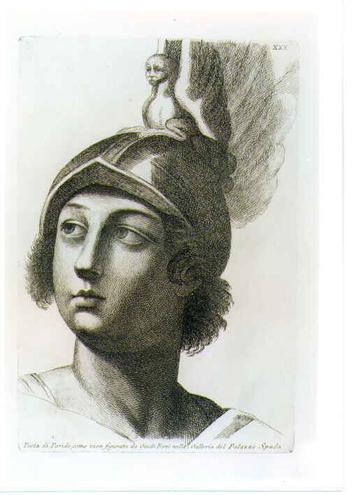 TESTA DI PARIDE (stampa) di Reni Guido (CERCHIA), Fidanza Paolo (sec. XVIII)