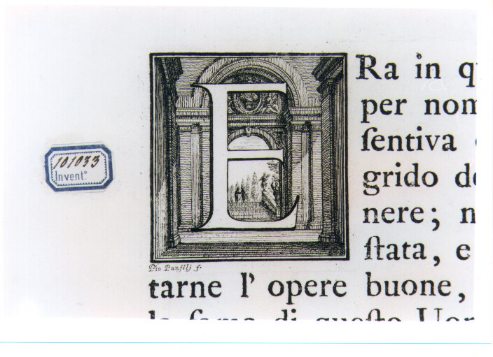 CAPOLETTERA E (stampa) di Panfili Pio (sec. XVIII)