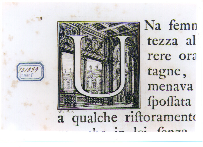 CAPOLETTERA U (stampa) di Panfili Pio (sec. XVIII)